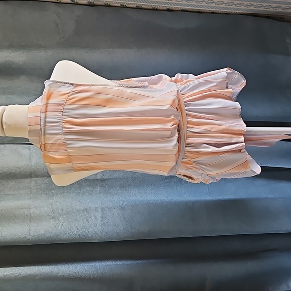 🎉Hp🎉 Fre People Mackenzie Striped Collar Sleeveless Tie Wrap Top-Medium-NWT - Picture 5 of 7